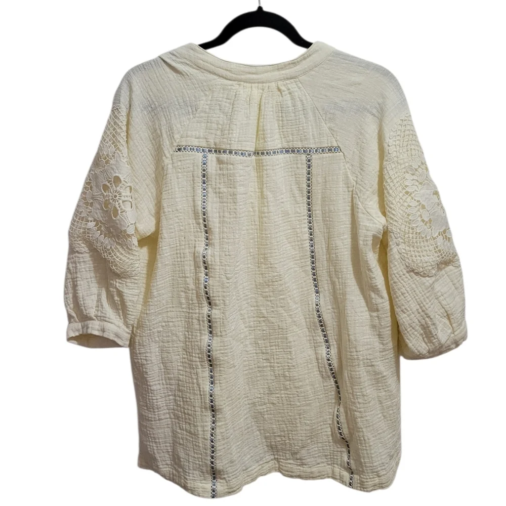 Soft Surroundings Magnolia Cotton Guaze Top - Picture 3 of 7